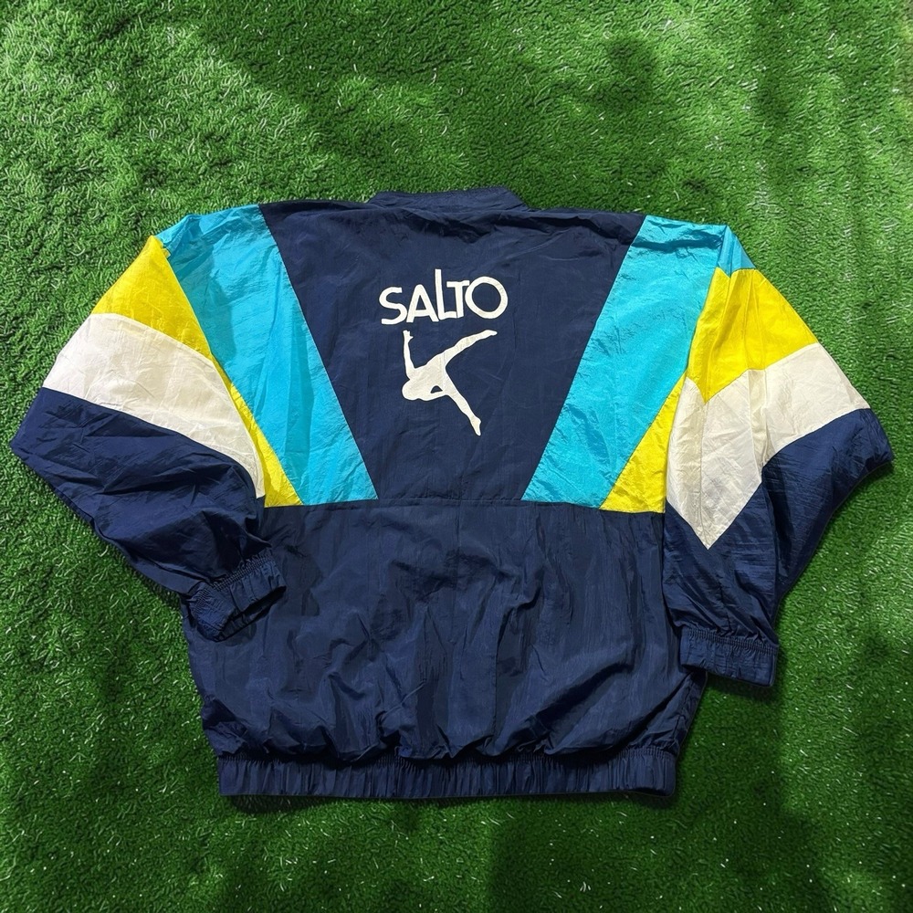 Vintage 1992 GK Elite Salto Gymnastics Windbreaker Jacket L Large 90s Colorful